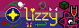 The name lizzy surrounded by various symbols